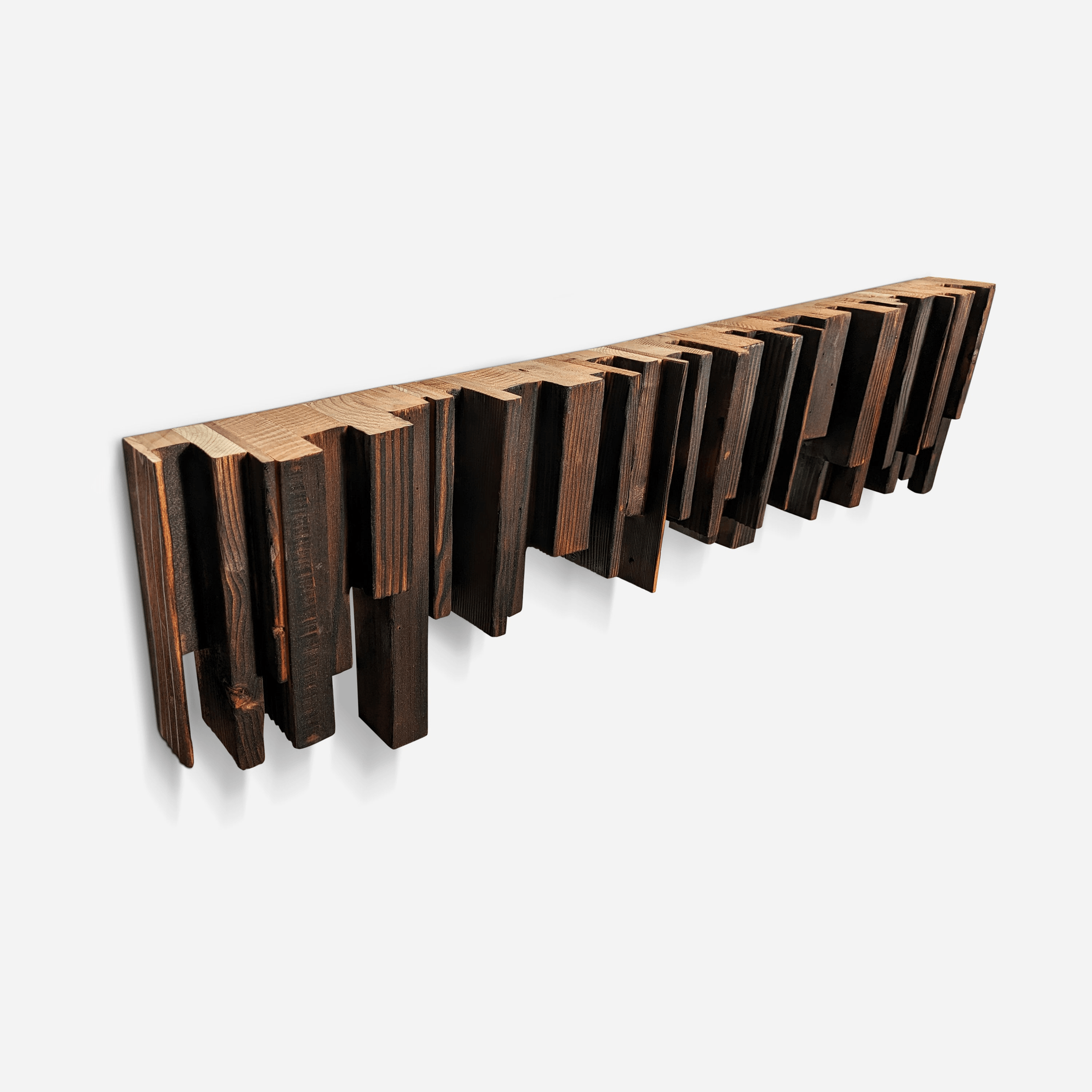 Artisan Crafted Wood Wall Sculpture - Organised Chaos Design