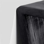 Elevated 7 Console Table With Charred Finish And Brass Accent Lootquake LLC