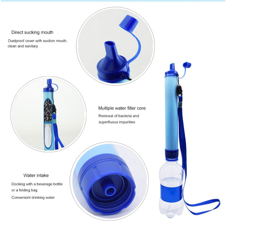 Water Filters Straw Hiking Camping Outdoor Travel Personal Emergency Survival Tools Summer Life Straw Pi-Mart
