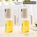 250ml Oil Spray Bottle BBQ Baking Glass Storage Bottles for Oil Vinegar Oil Dispenser Cooking Seasoning Bottle Kitchen Cooking Oil Spray Kitchen Gadgets For Cooking BBQ Salad Steak Stevvex