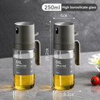 250ml Oil Spray Bottle BBQ Baking Glass Storage Bottles for Oil Vinegar Oil Dispenser Cooking Seasoning Bottle Kitchen Cooking Oil Spray Kitchen Gadgets For Cooking BBQ Salad Steak Stevvex