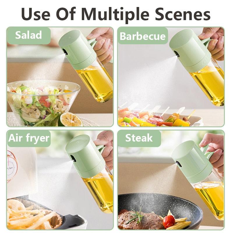 250ml Oil Spray Bottle BBQ Baking Glass Storage Bottles for Oil Vinegar Oil Dispenser Cooking Seasoning Bottle Kitchen Cooking Oil Spray Kitchen Gadgets For Cooking BBQ Salad Steak Stevvex