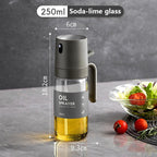 250ml Oil Spray Bottle BBQ Baking Glass Storage Bottles for Oil Vinegar Oil Dispenser Cooking Seasoning Bottle Kitchen Cooking Oil Spray Kitchen Gadgets For Cooking BBQ Salad Steak Stevvex