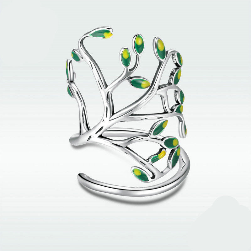 New Pattern Life Tree Ring S925 Silver Ring Pi-Mart