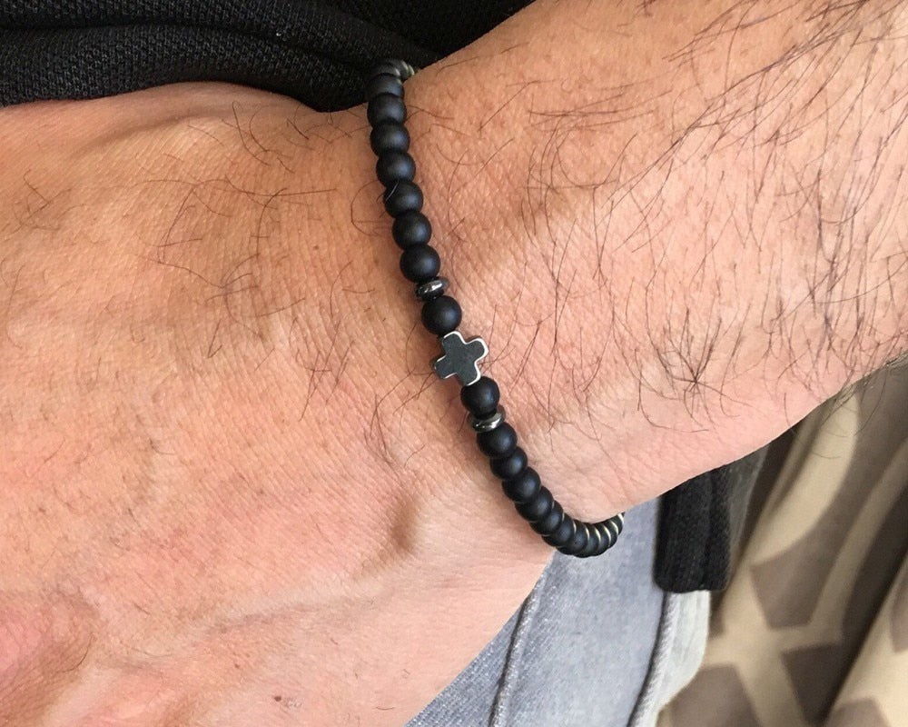 Cross Charm Bracelet For Men Pi-Mart