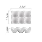 Home Kitchen Creative Ceramic Egg Grid Egg Rack Pi-Mart