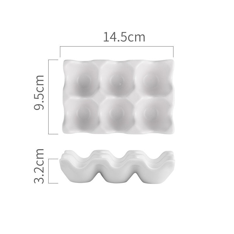 Home Kitchen Creative Ceramic Egg Grid Egg Rack Pi-Mart