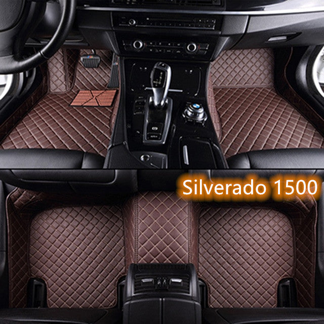 Fully Surrounded Car Leather Floor Mat Pad All Weather Protection Pi-Mart