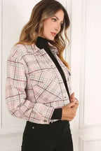 Plaid crop jacket