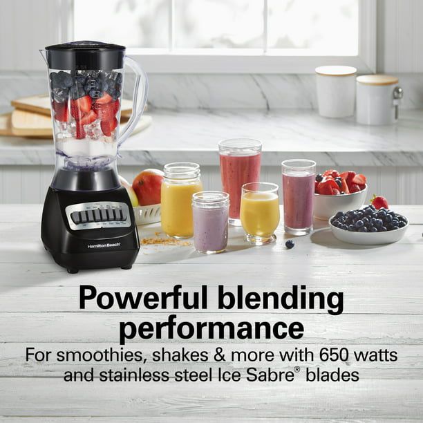 Hamilton Beach Smoothie Blender, 56 oz. Jar, 10 Speeds, Black EasyOptionXY LLC