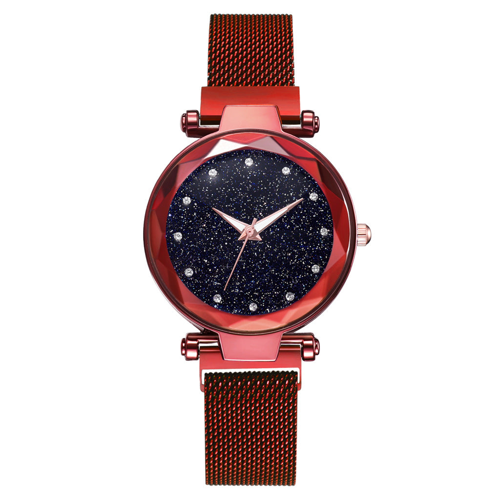 Luxury Women Watches Bracelet Set Fashion Elegant Magnet Buckle Ladies Starry Sky Watch Set Relogio Pi-Mart