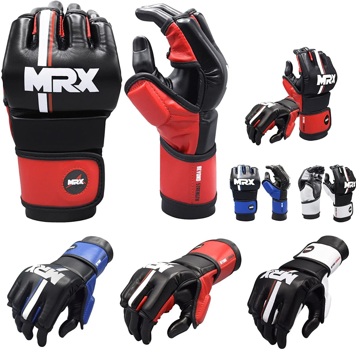 MRX MMA Mens Grappling Gloves with Thumb Protection for Fight Training - SJB-DIAMOND ELITES