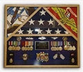 Flags Connections Flag Shadow case, 3 Flag Military Shadow Box The Military Gift Store