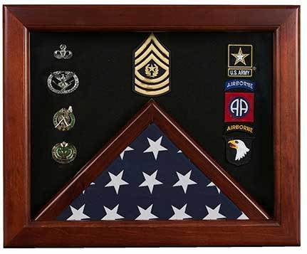 Flags Connections Master Sergeant Flag Display Cases - Master Sergeant Gift The Military Gift Store