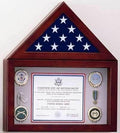 Flags Connections Flag Display Case with a 10 high Shadow Box The Military Gift Store