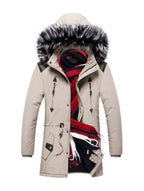 Men Thick Parka Coat Winter Warm Hooded