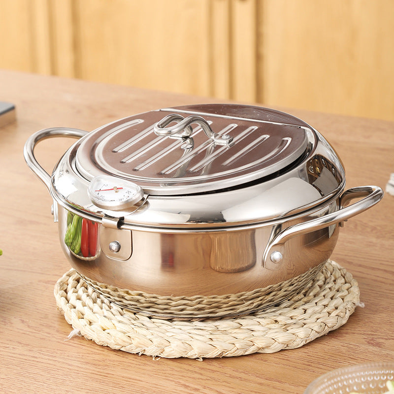 Stainless Steel Telescopic Folding Basket Frying Basket French Fries Degreasing Kitchen Tool Pi-Mart