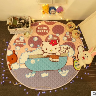 Explosion models Ins cotton car storage mat storage toy mats Round outing children climbing mat storage bag Pi-Mart