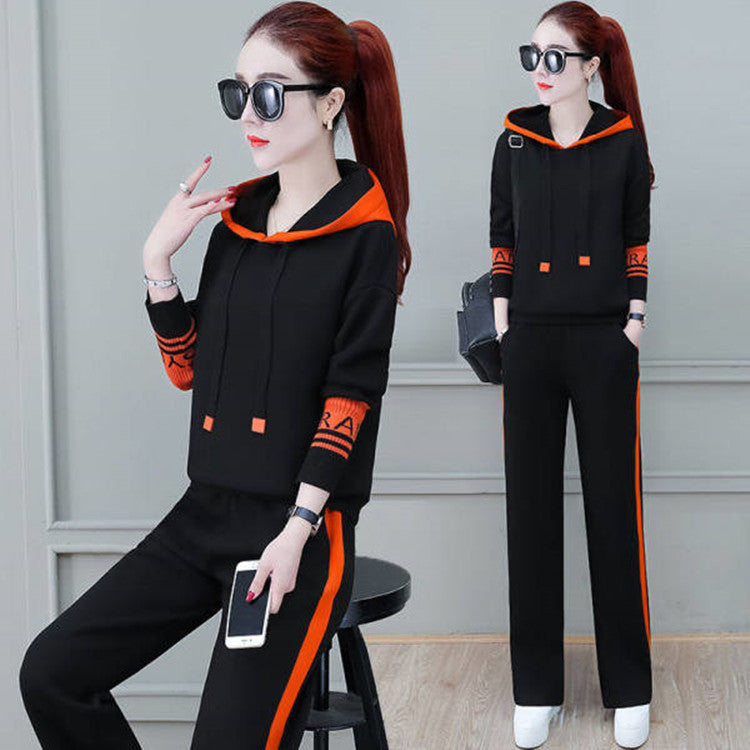Sports Suit Hooded Sweater Women Loose and Slim Casual Wear Pi-Mart