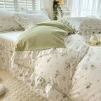 Bed Skirt Model Cotton Bedding Four-piece Set Sheet Quilt Cover Pi-Mart