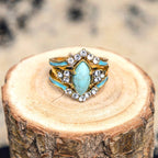 Achieving Dreams Turquoise Ring Set Pi-Mart