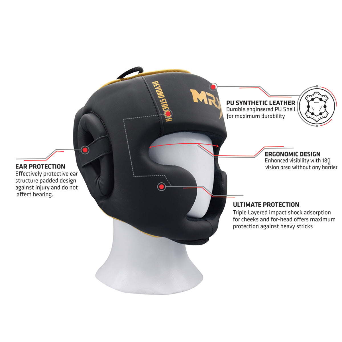 MRX Head Gear for Boxing Kickboxing MMA Men Women - SJB-DIAMOND ELITES