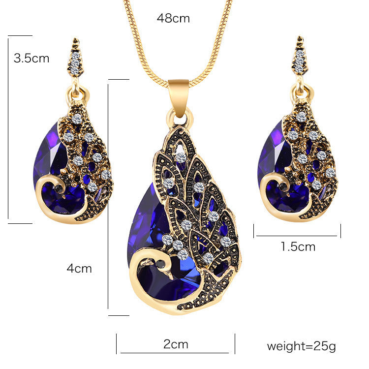 Pendant necklace earring set Pi-Mart