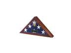 Flag Connections Flag Display Case with Front Opening with Walnut or Cherry Finish The Military Gift Store