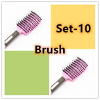 Hairbrush Anti Klit Brushy Haarborstel Women Detangler Hair Brush Bristle Nylon Scalp Massage  Teaser Hair Brush Comb Pi-Mart