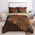 Three-piece Bed Leopard Duvet Cover Thickened Pi-Mart