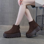 Short Leather Warm Women's Shoes Pi-Mart