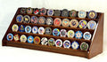 4 Rows 40 Challenge Coin Casino Chip Display Case Rack Holder Stand for Table Shelf Desk Walnut The Military Gift Store