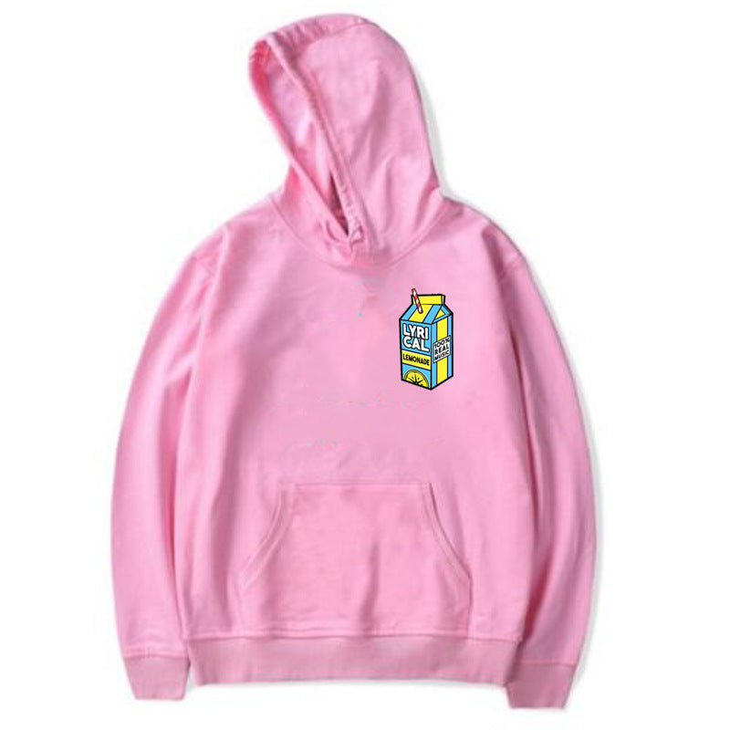 Lemon printed Euramerican velvet hoodie Pi-Mart