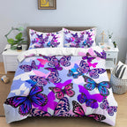 Children's Fashion Simple Printing Quilt Cover Pillowcase Set Pi-Mart