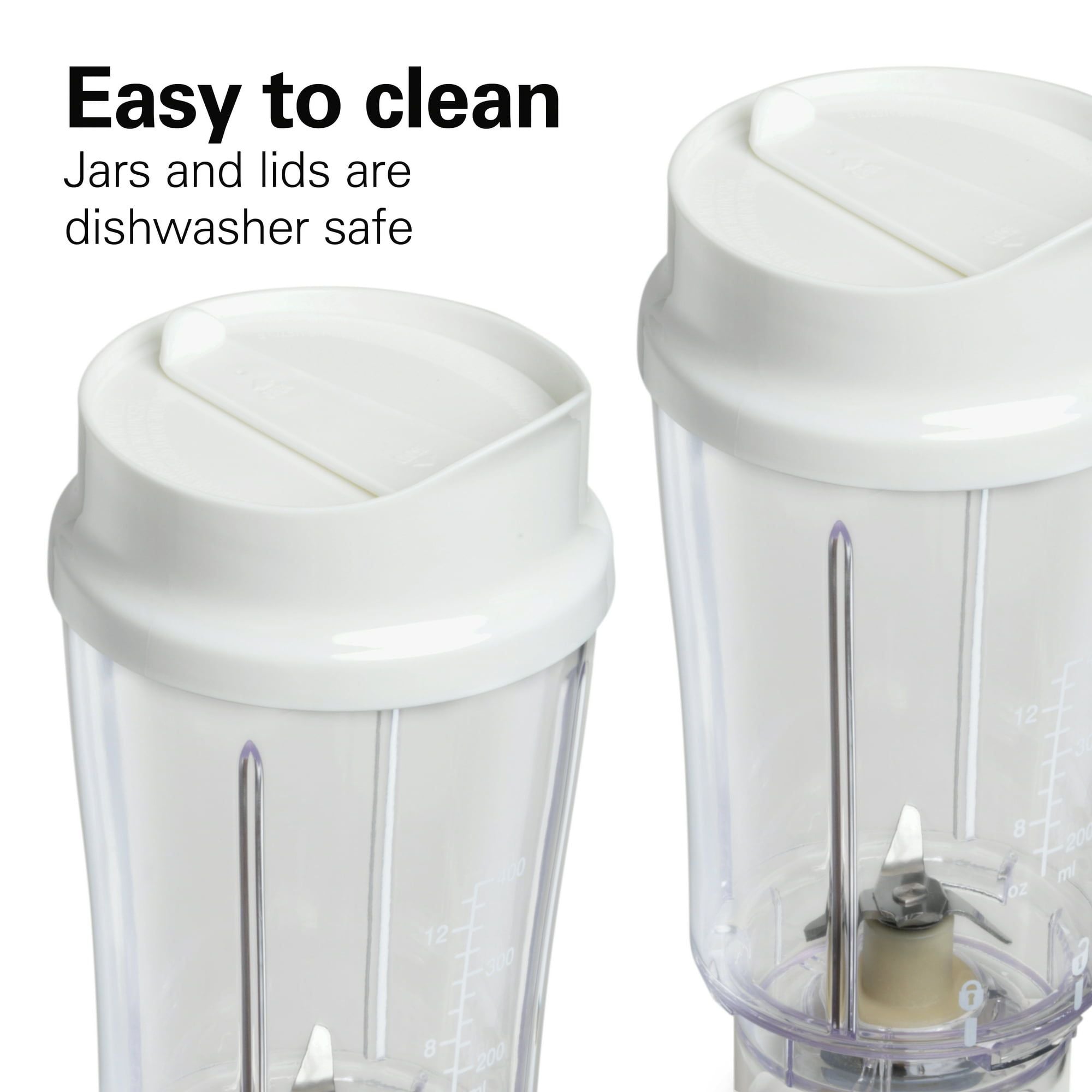 Hamilton Beach Smoothie Blender with 2 Travel Jars and 2 Lids White 51102V EasyOptionXY LLC