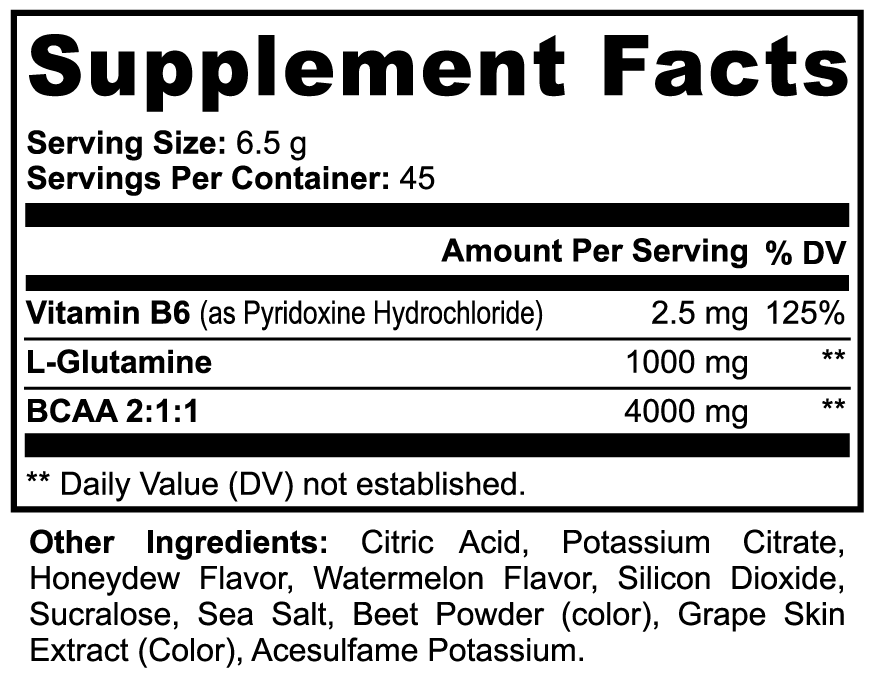 BCAA Post Workout Powder (Honeydew/Watermelon) THRIXINE