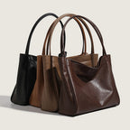 Elegant Ladies Tote Bag – Retro Minimalist & Versatile Commuter Shoulder Bag for Autumn and Winter