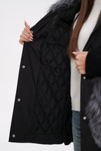 Genuine Silver Fox Down Fill Coat - SJB-DIAMOND ELITES