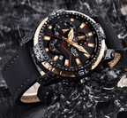 Men's Elegant Waterproof  Watch With Leather Straps   Business Style Watches Unique Design Perfect Gift For Your Man Stevvex