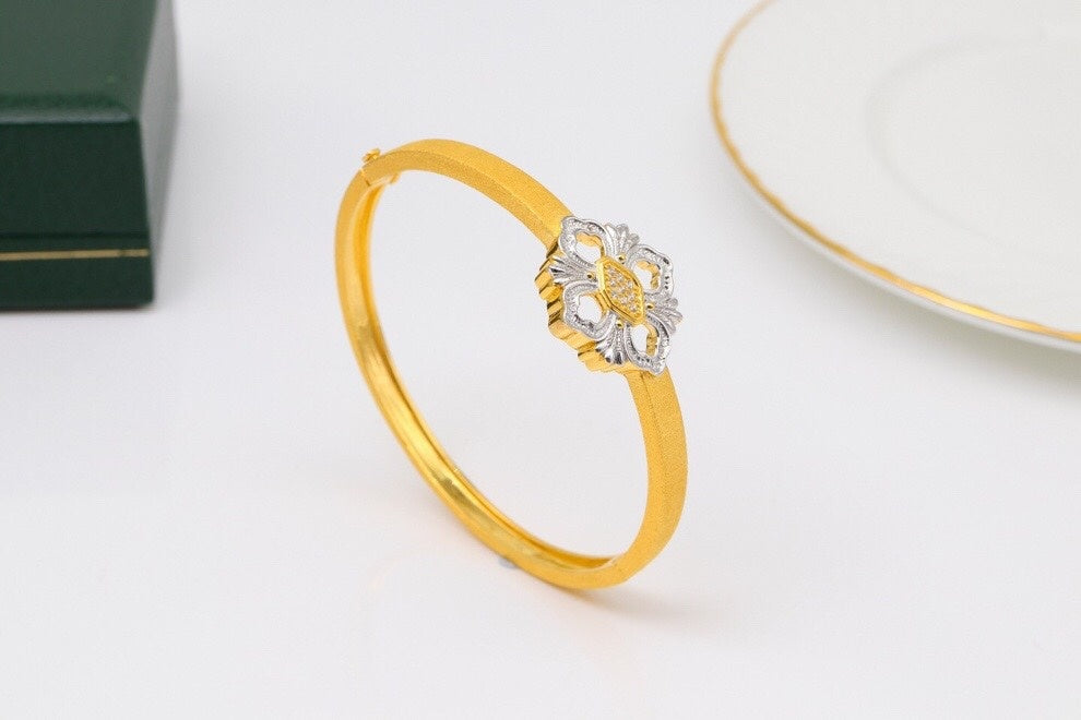 Silver Ornament Light Luxury Custom 925 Gold Single Flower Bracelet Pi-Mart