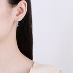 Genuine Moissanite Drop Earrings Pi-Mart