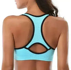 Women’s Stylish Racerback Athletic Sports Bra | Padded Seamless High I