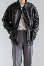 Black Chic Leather Men's Trendy Jacket Jacket Pi-Mart