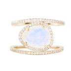 Double Band Moonstone Ring - SJB-DIAMOND ELITES