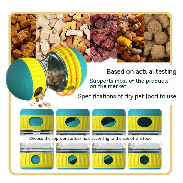 Food Dispensing Dog Toy Tumbler Leaky Food Ball Puzzle Toys Interactive Slowly Feeding Protect Stomach Increase Intelligence Pets Toy Pet Products Pi-Mart