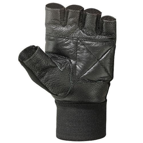 MRX Weight Lifting Gloves With Long Wrist Strap Genuine Leather Black All Sizes MRX Products