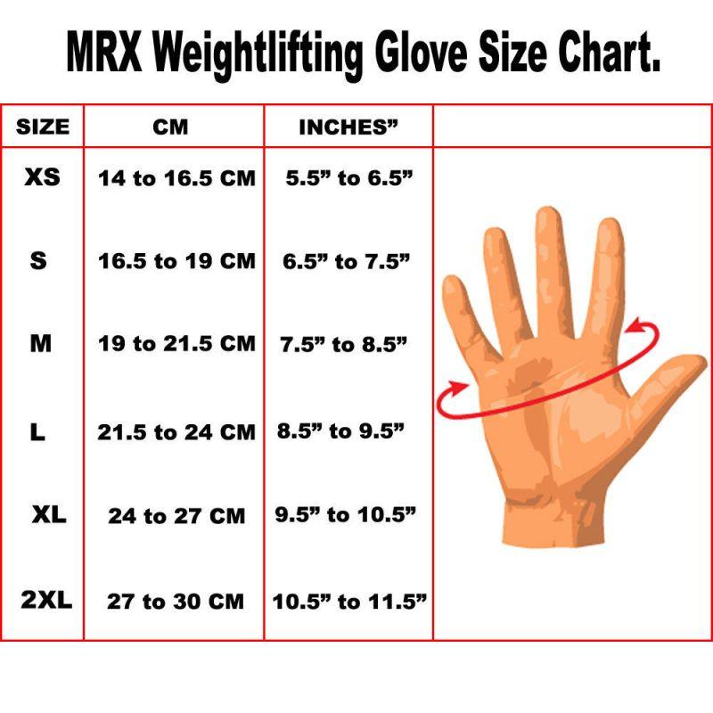 MRX Weight Lifting Gloves With Long Wrist Strap Genuine Leather Black All Sizes MRX Products