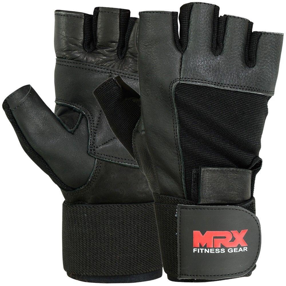 MRX Weight Lifting Gloves Leather Workout Glove With Long Wrist Strap MRX Products