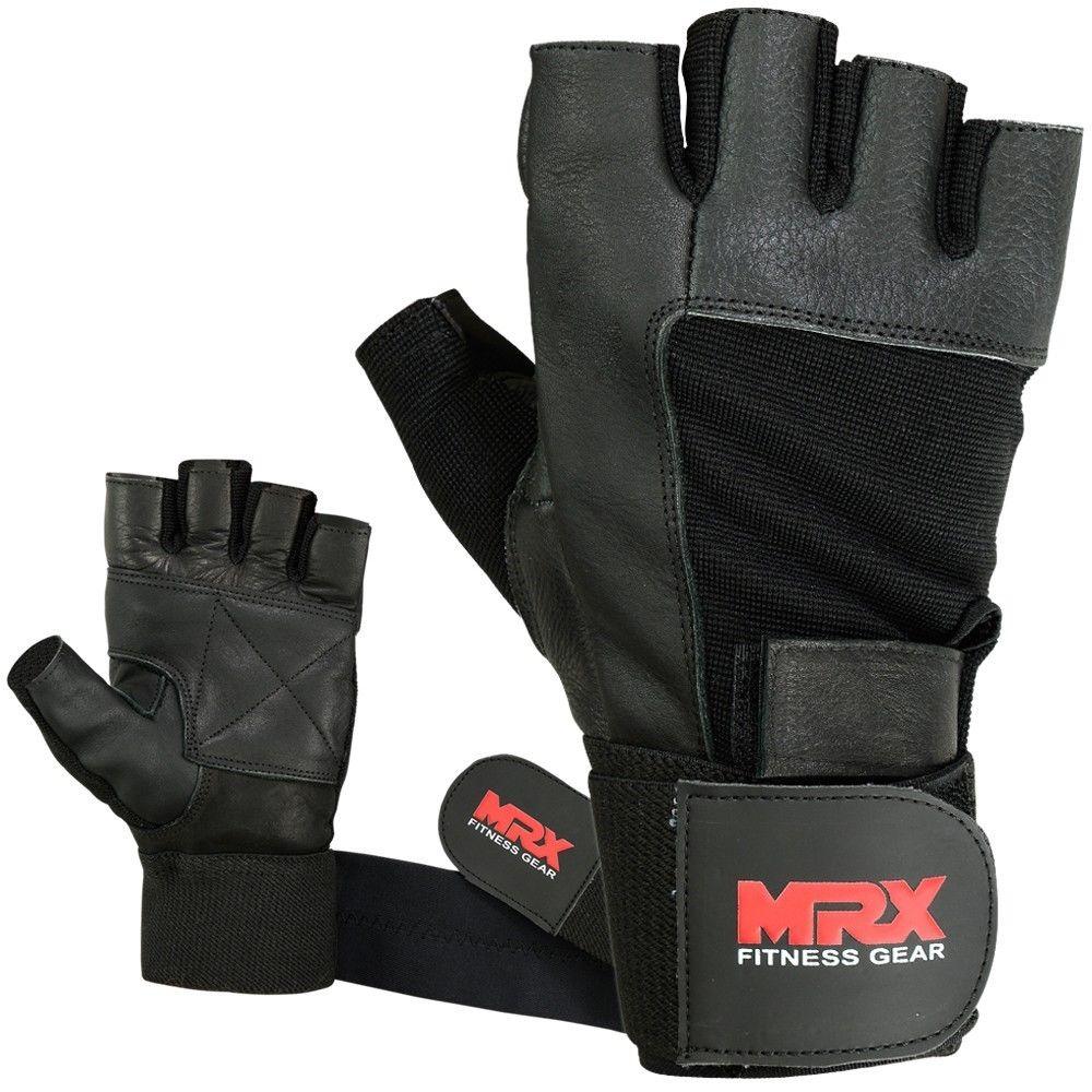 MRX Weight Lifting Gloves Leather Workout Glove With Long Wrist Strap MRX Products