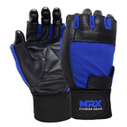 MRX Weight Lifting Gloves Leather Workout Glove With Long Wrist Strap MRX Products